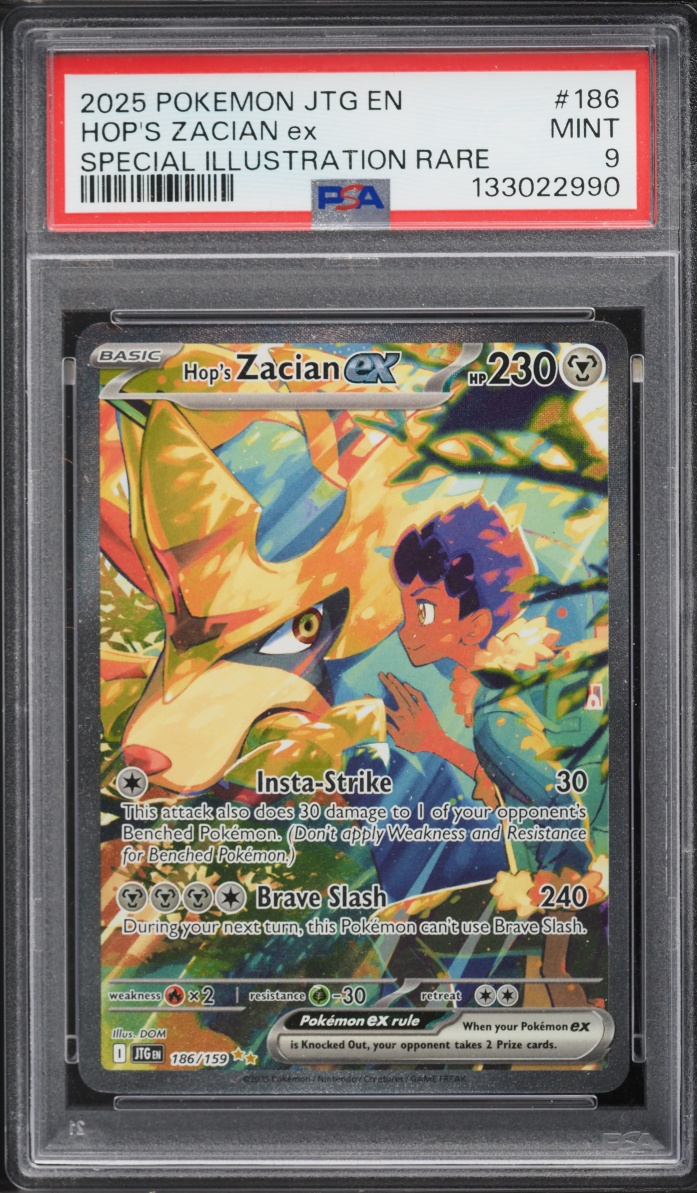 2025 Pokemon Scarlet & Violet Journey Together SIR Hop's Zacian EX #186 PSA 9 MINT