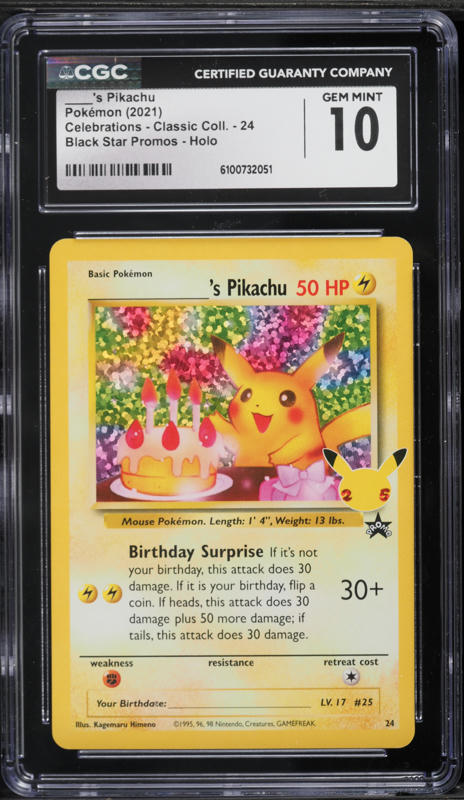 2021 Pokemon Japanese 25th Anniversary Promo Holo Birthday Pikachu