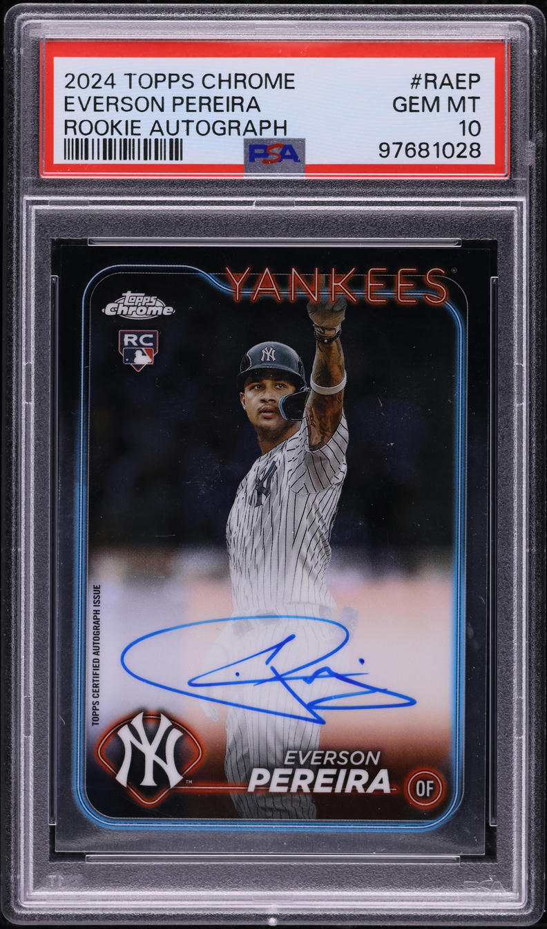 2024 Topps Chrome Everson Pereira ROOKIE AUTO #RA-EP PSA 10 GEM MINT