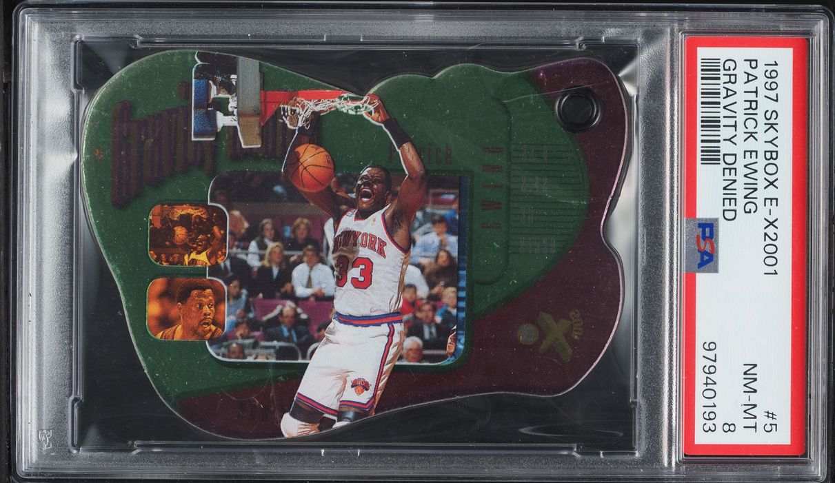 1997 Skybox E-X2001 Gravity Denied Die-Cut Patrick Ewing #5 PSA 8 NM-MT
