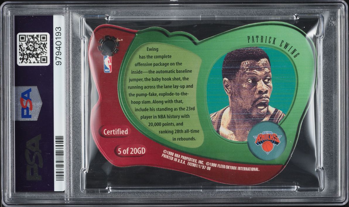 1997 Skybox E-X2001 Gravity Denied Die-Cut Patrick Ewing #5 PSA 8 NM-MT