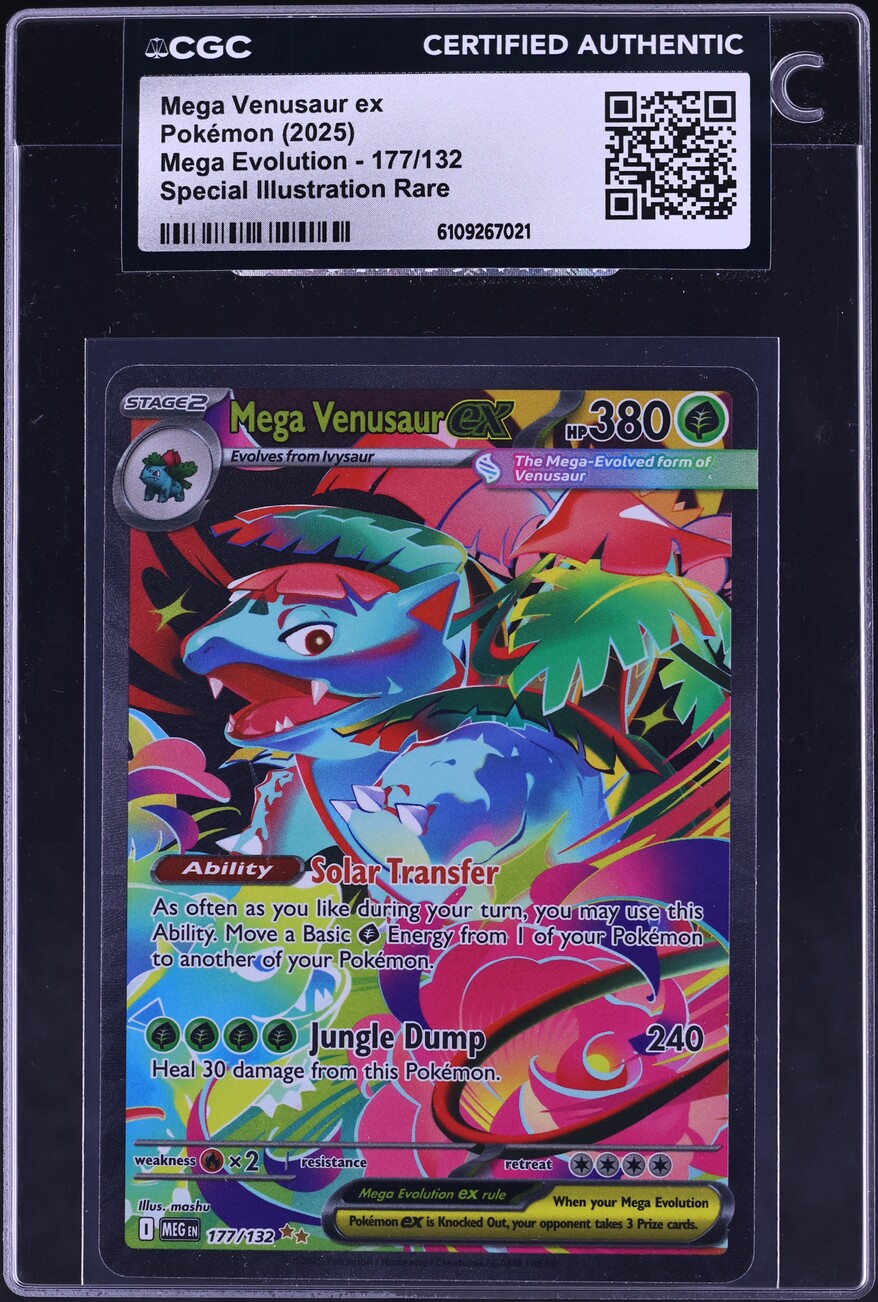 2025 Pokemon Mega Evolution SIR Mega Venusaur ex #177 CGC AUTH on ...