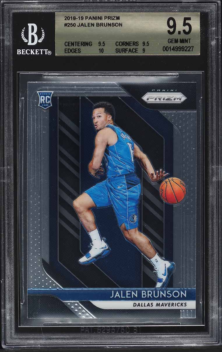 2018 Panini Prizm Jalen Brunson ROOKIE #250 BGS 9.5 GEM MINT
