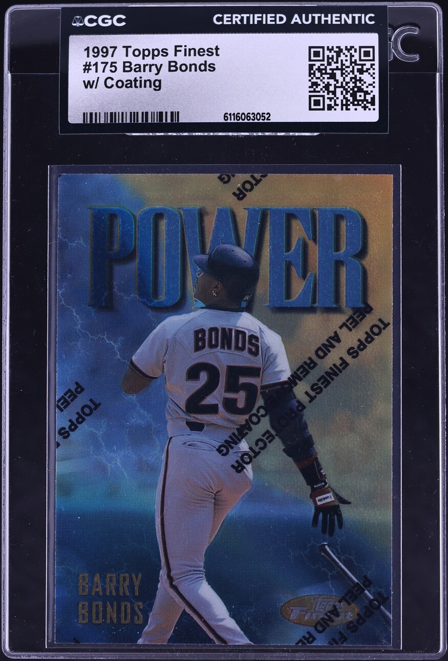 1997 Finest w/ Coating Barry Bonds #175 CGC AUTH