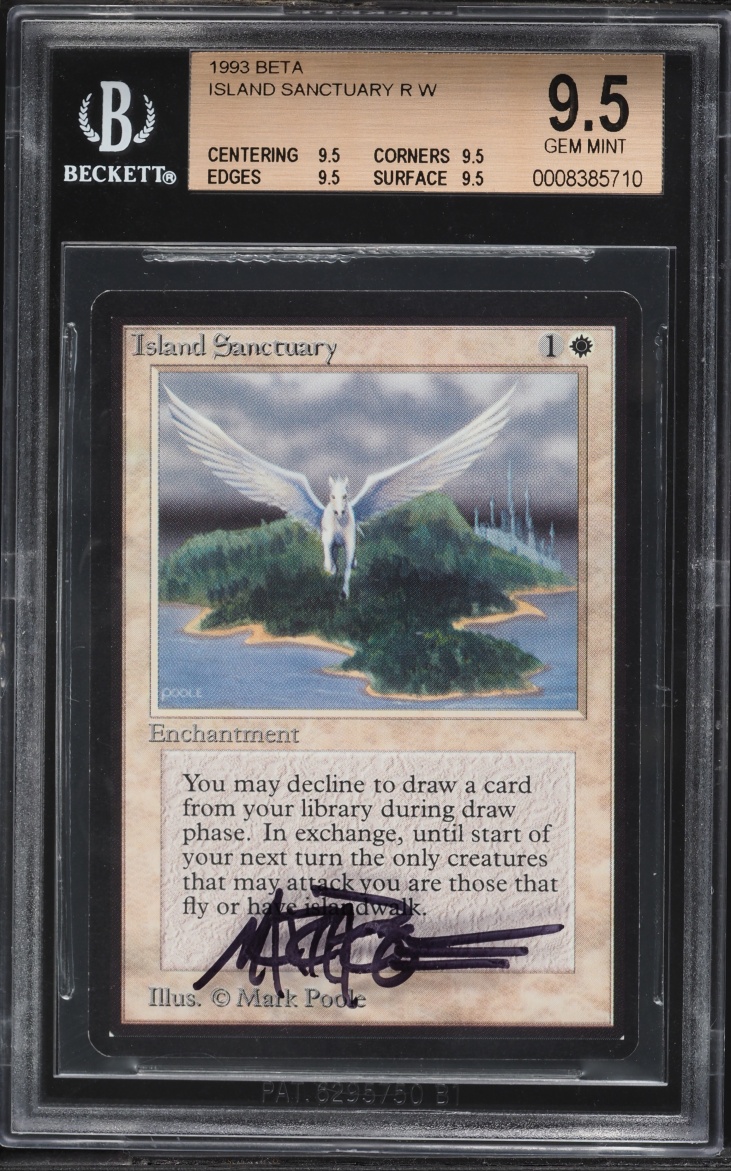 1993 Magic The Gathering MTG Beta Island Sanctuary BGS 9.5 GEM MINT