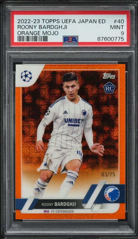 2022 Topps Finest UCC Orange Roony Bardghji ROOKIE /25 #92 PSA 10