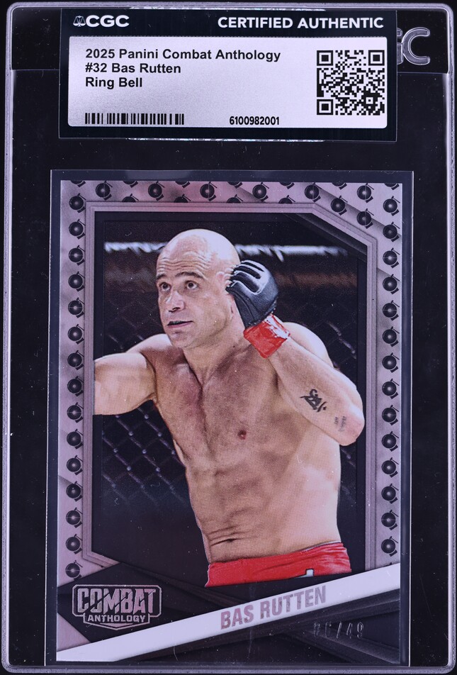 Carte Autographiée Topps Midnight UFC 2024 - Bas Rutten /75, Stroke Of Midnight