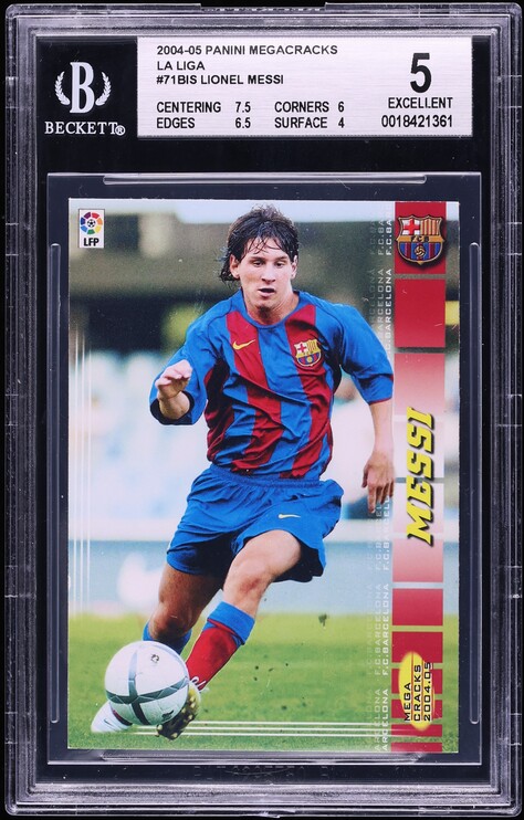 2004 Panini Sports Mega Cracks La Liga Lionel Messi ROOKIE #71BIS BGS 5 EX