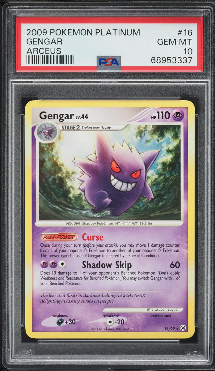 2009 Pokemon Platinum Arceus Gengar #16 PSA 10 GEM MINT