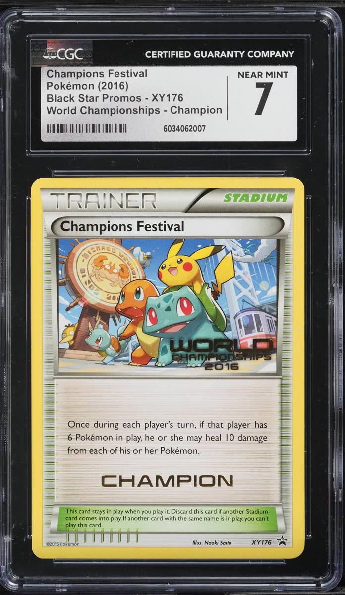 2016 Pokemon XY Black Star Promo World Champions Festival #XY176 CGC 7 NRMT