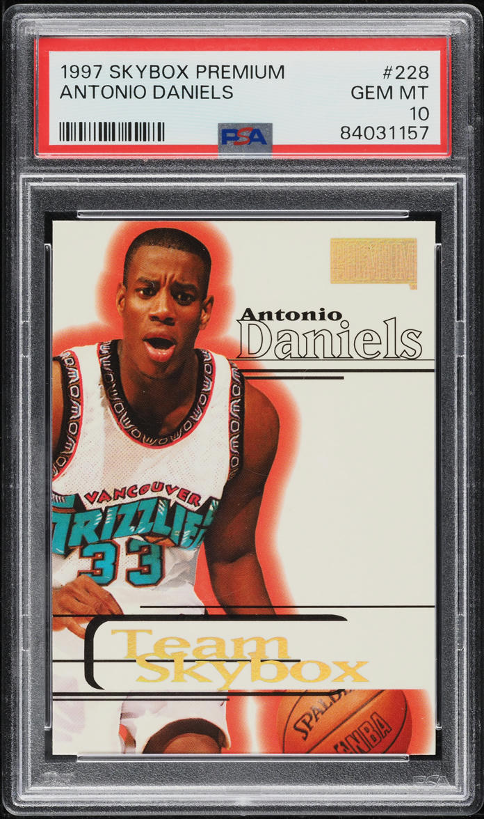 1997 Skybox Premium Antonio Daniels #228 PSA 10 GEM MINT