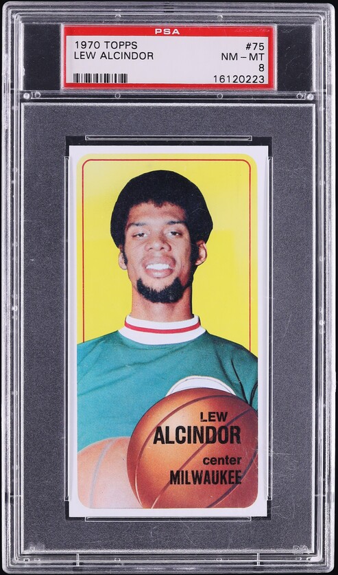 1970 Topps Basketball Lew Alcindor #75 PSA 8 NM-MT