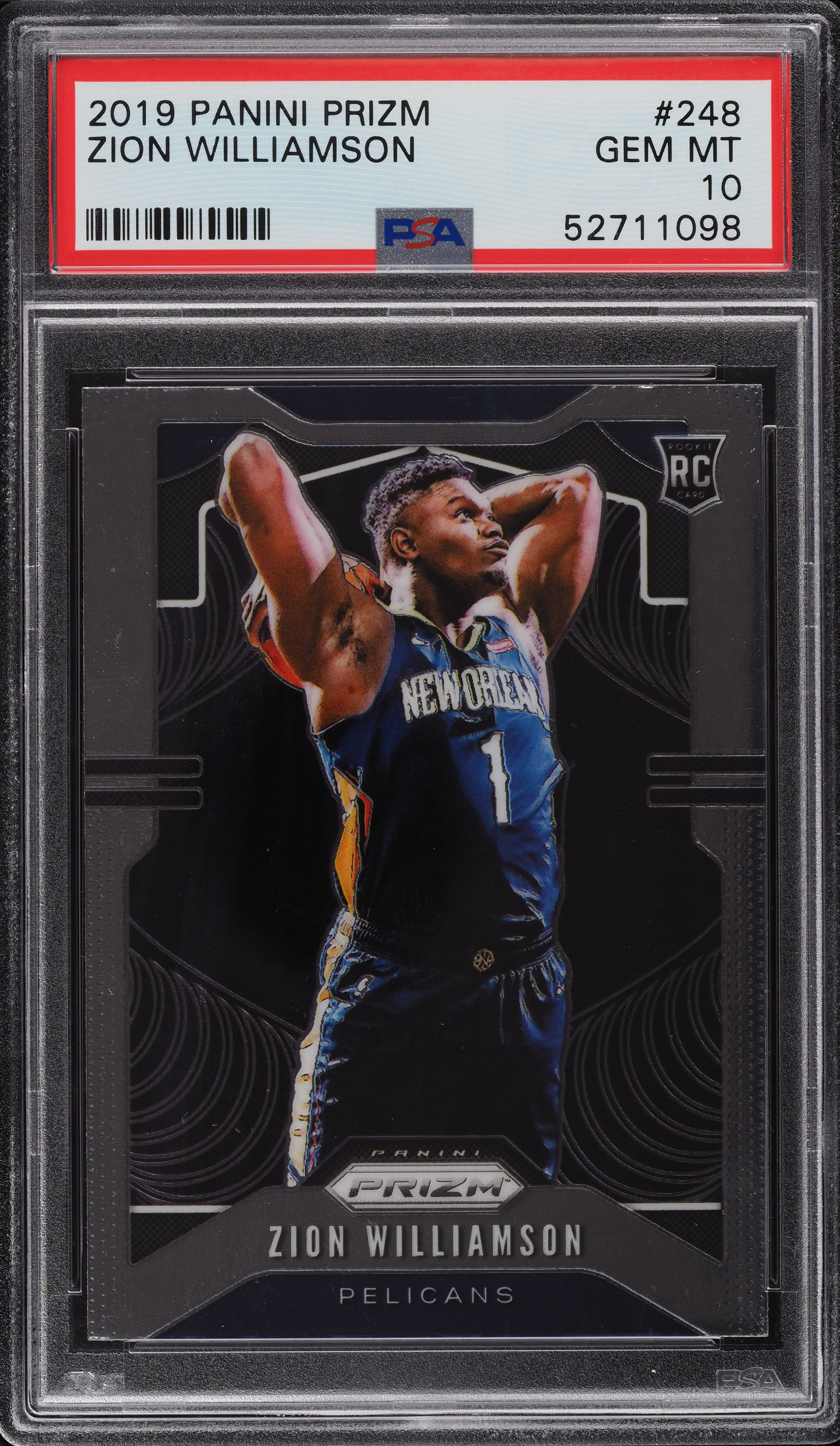 2019 Panini Prizm Zion Williamson ROOKIE RC #248 PSA 10 GEM