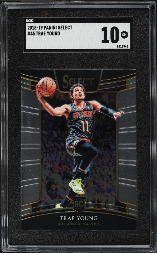 2018 Panini Noir Black & White Trae Young ROOKIE PATCH AUTO /99
