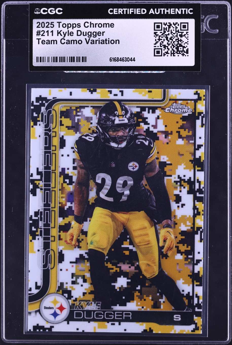 2025 Topps Chrome Team Camo Variation Kyle Dugger #211 CGC AUTH