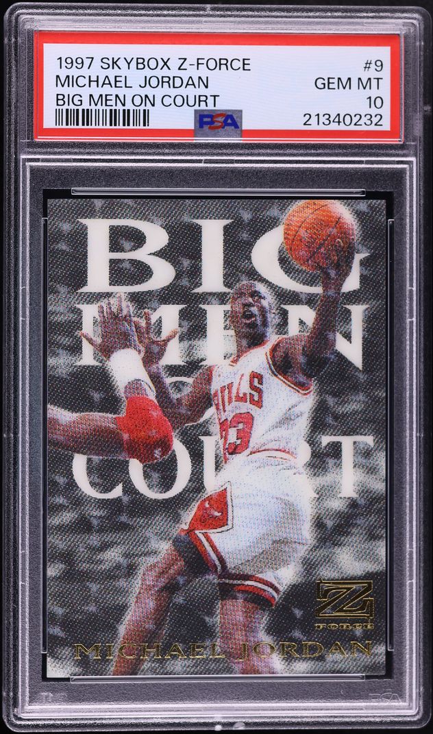 1997 Skybox Z-Force Big Men On Court Michael Jordan #9 PSA 10 GEM MINT