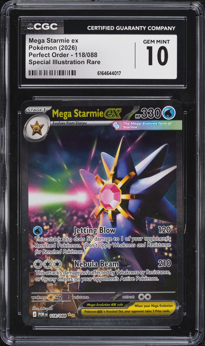 2026 Pokemon Mega Evolution Perfect Order SIR Mega Starmie ex #118 CGC 10 GEM MINT