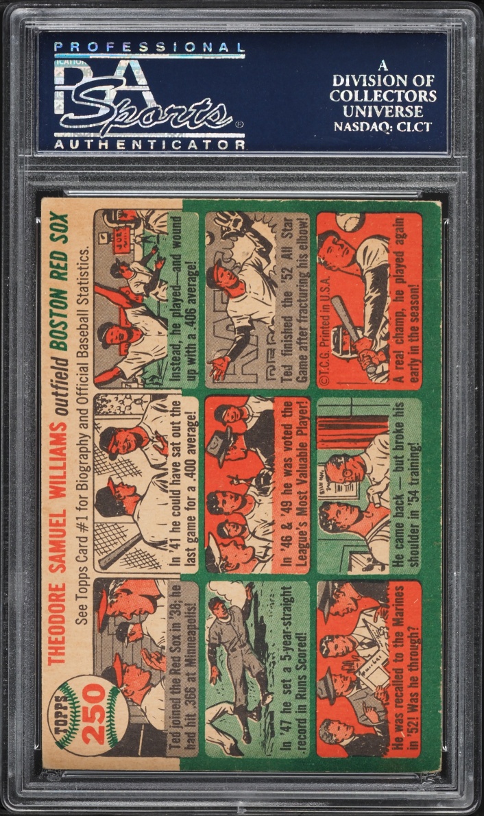 1954 Topps Ted Williams #250 PSA 4 VGEX