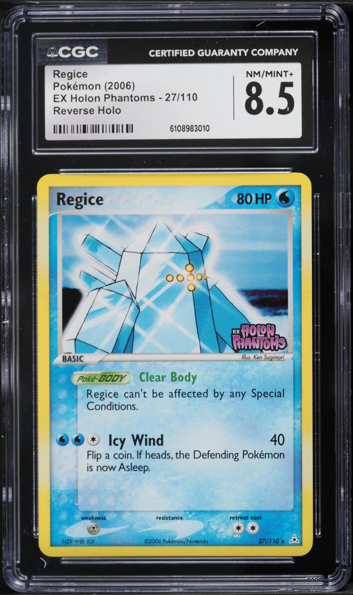 2006 Pokemon EX Holon Phantoms Reverse Holo Regice #27 CGC 8.5 NM-MT+