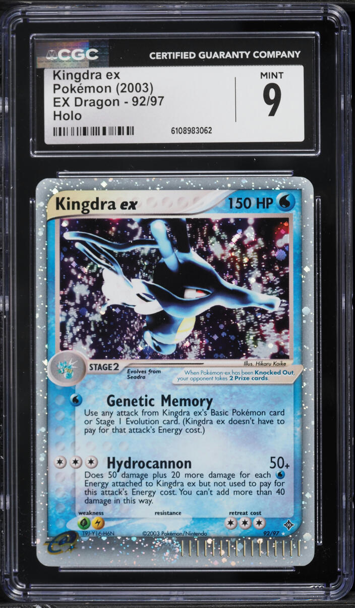 2003 Pokemon EX Dragon Holo Kingdra ex #92 CGC 9 MINT