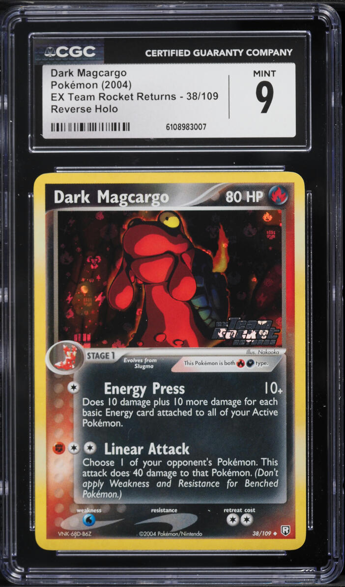 2004 Pokemon EX Team Rocket Returns Reverse Holo Dark Magcargo #38 CGC 9 MINT