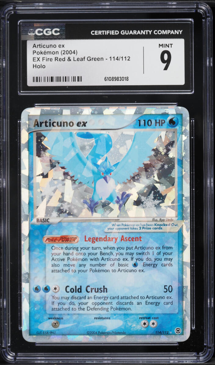 2004 Pokemon EX Fire Red & Leaf Green Holo Articuno ex #114 CGC 9 MINT