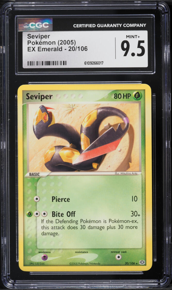 2005 Pokemon EX Emerald Seviper #20 CGC 9.5 MINT+