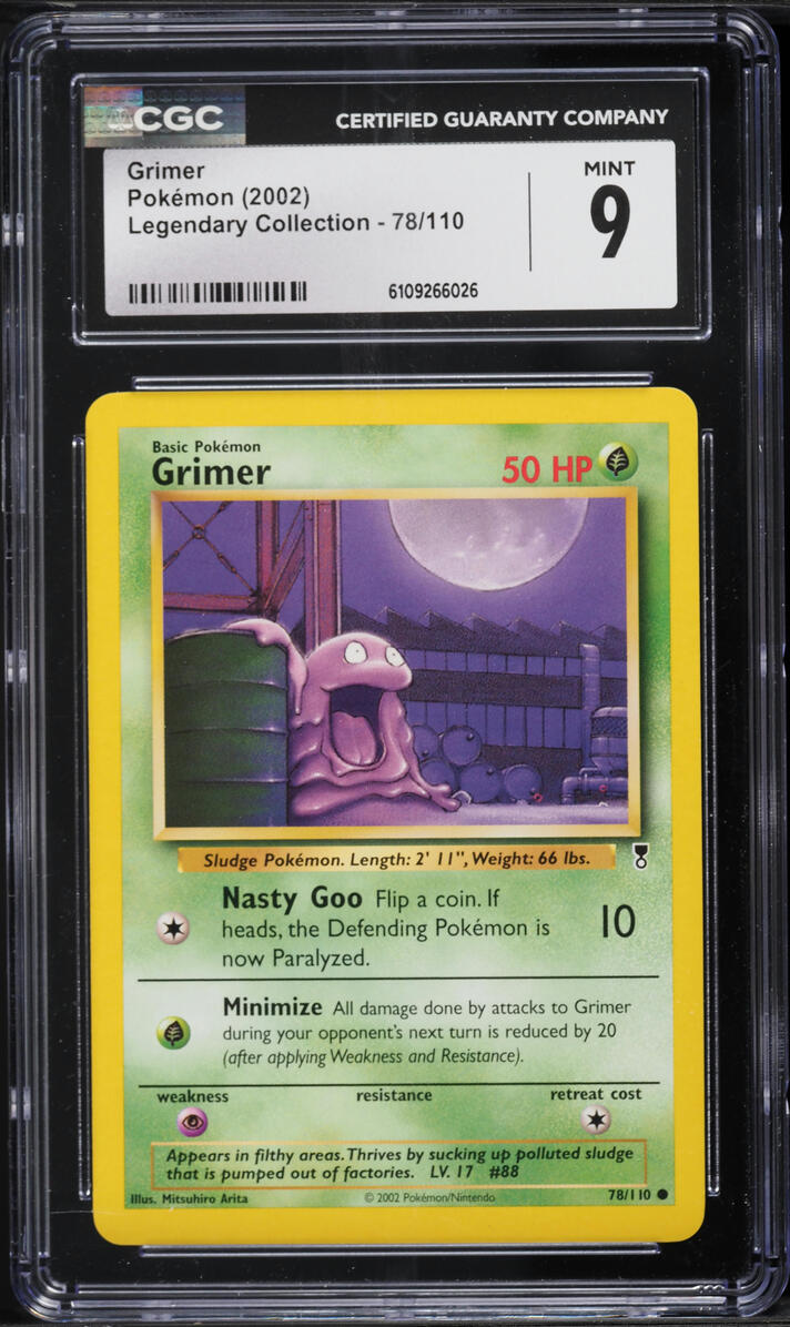 2002 Pokemon Legendary Collection Grimer #78 CGC 9 MINT
