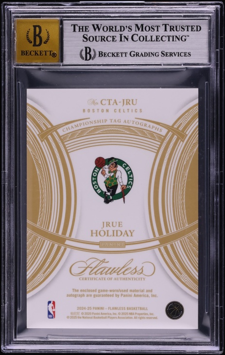2024 Panini Flawless Championship Tags Jrue Holiday PATCH AUTO 1/2 #CTA-JRU BGS 9 MINT