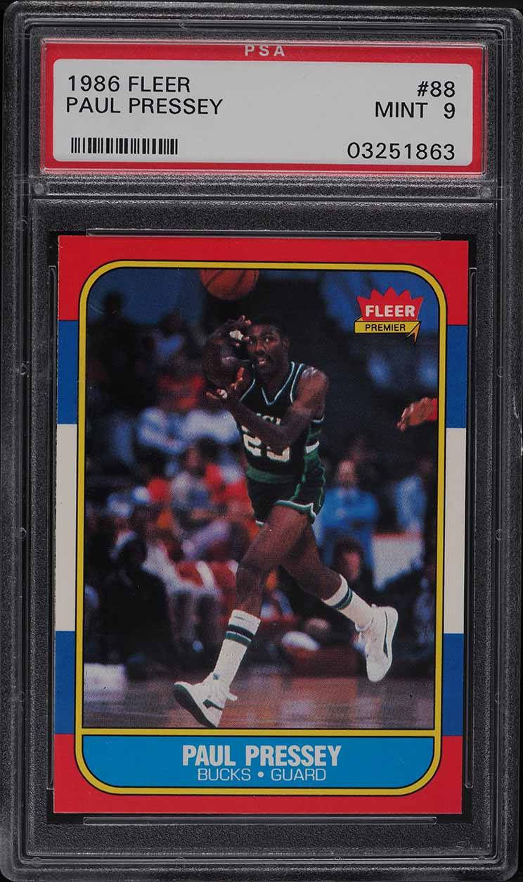 1986 Fleer Basketball Paul Pressey #88 PSA 9 MINT