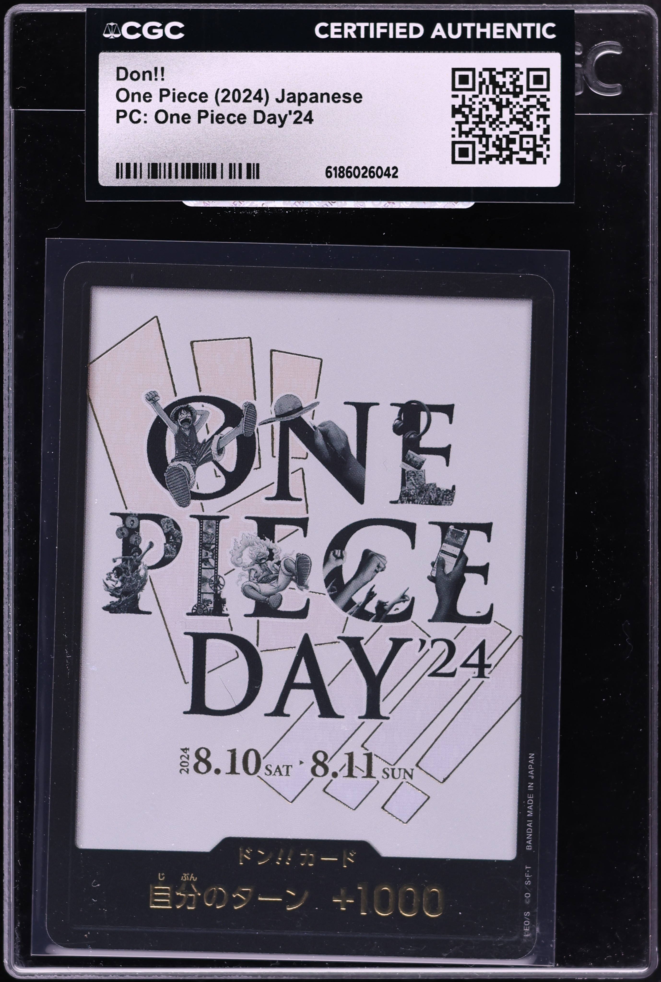 2024 One Piece Japanese Premium Collection Day'24 Don!! CGC AUTH