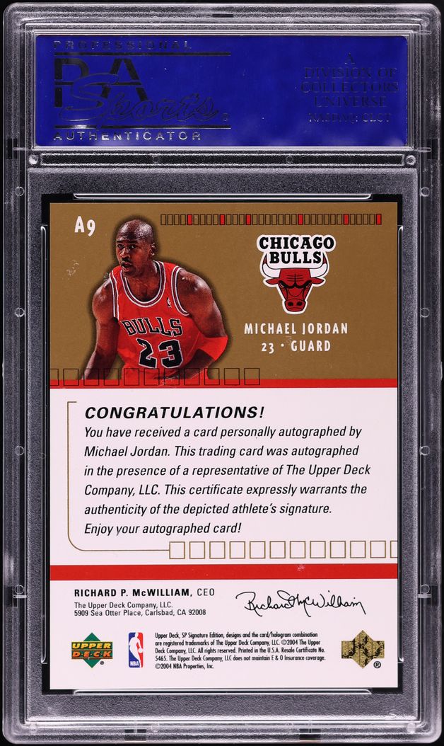 2003 SP Signature Michael Jordan AUTO /23 #A9 PSA 10 GEM MINT