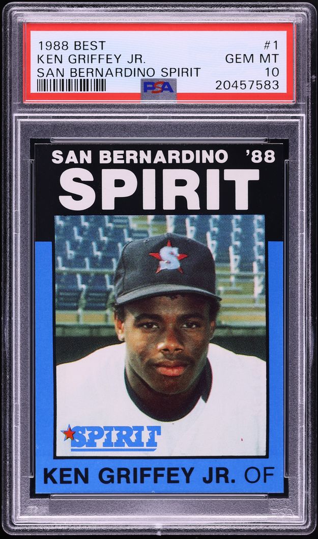 1988 Best San Bernardino Spirit Ken Griffey Jr. ROOKIE #1 PSA 10 GEM MINT