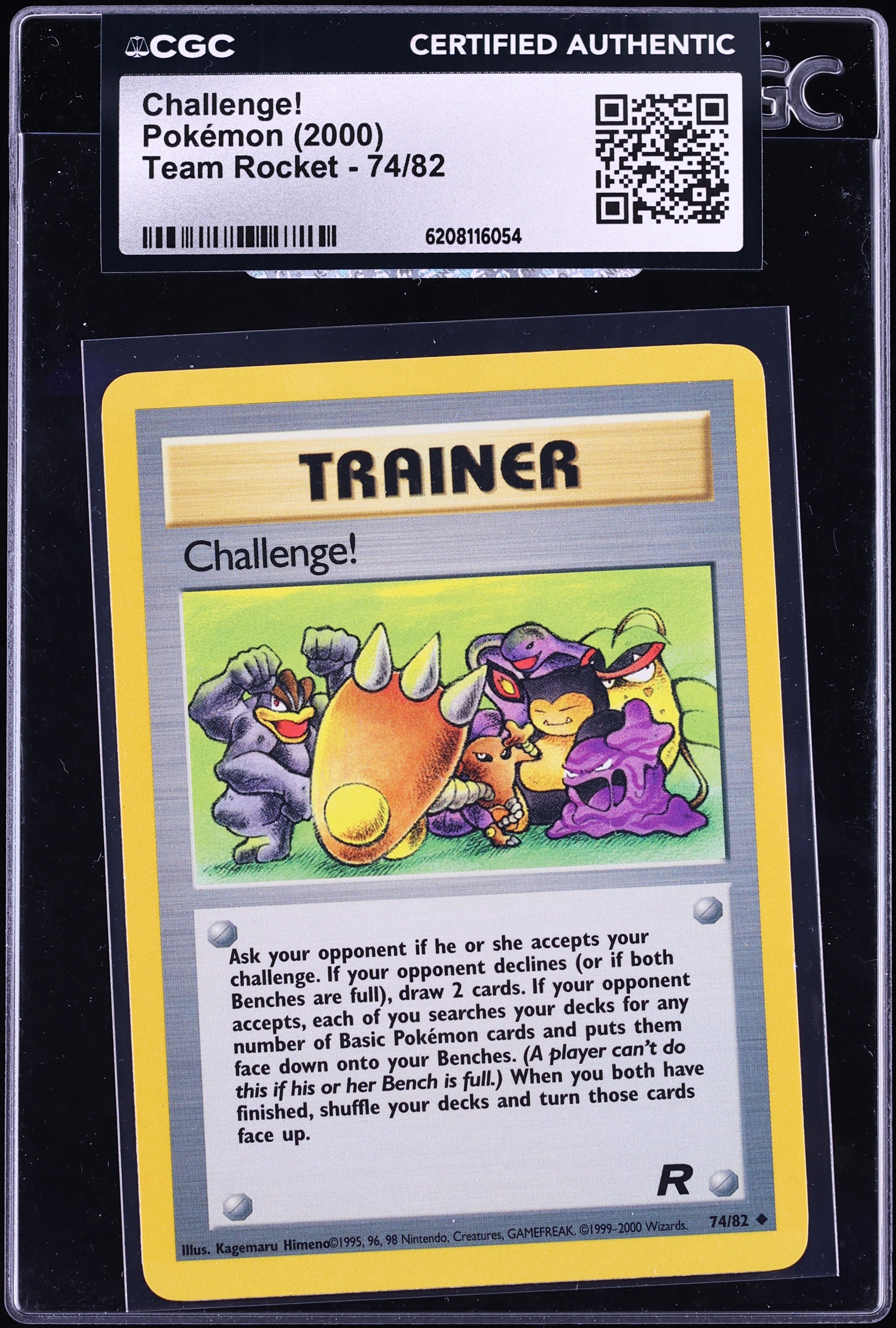 2000 Pokemon Team Rocket Challenge! #74 CGC AUTH