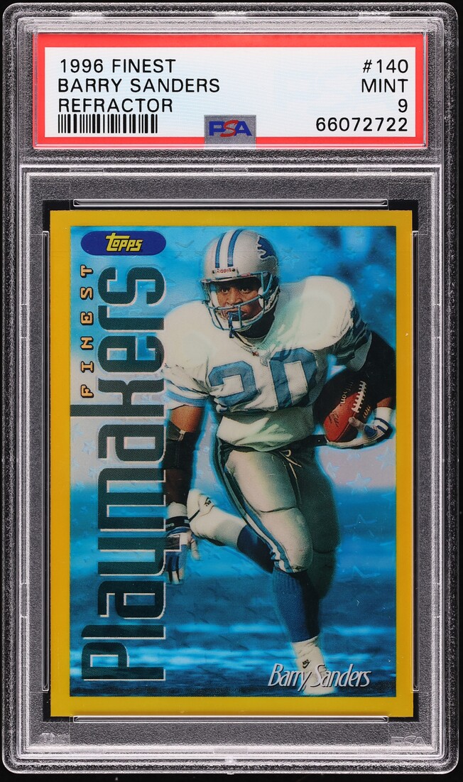 1996 Finest Refractor Barry Sanders #140 PSA 9 MINT
