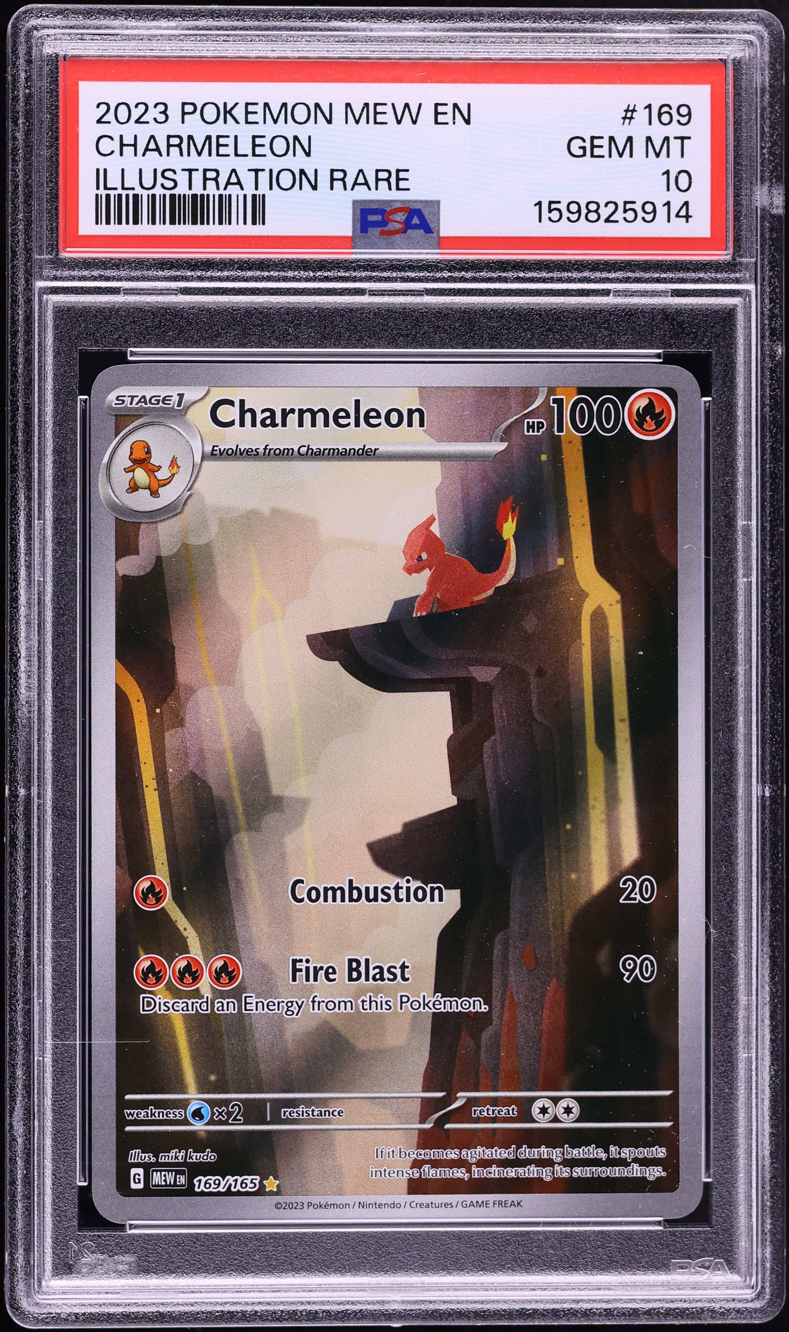 2023 Pokemon Scarlet & Violet 151 IR Charmeleon #169 PSA 10 GEM MINT