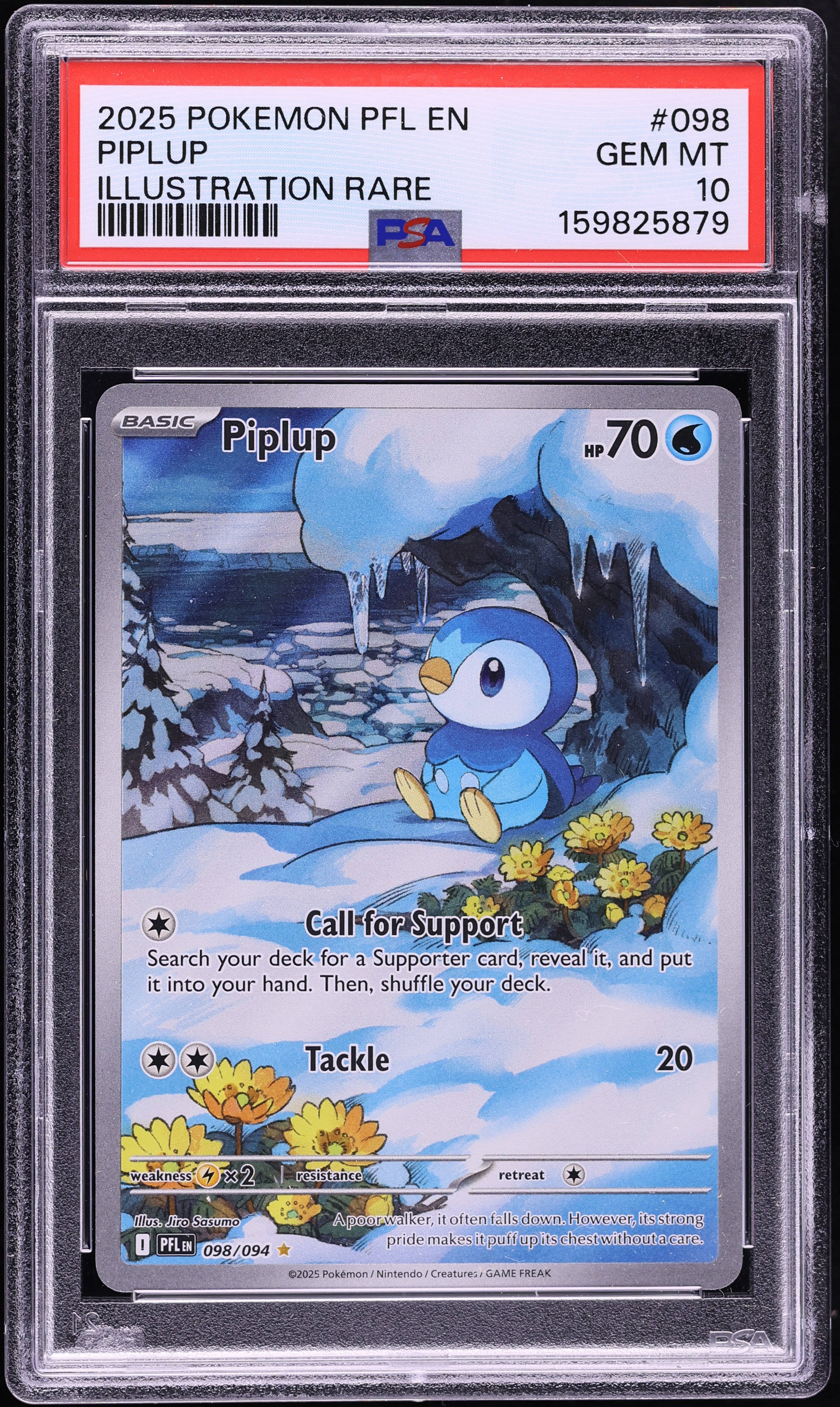 2025 Pokemon Mega Evolution Phantasmal Flames IR Piplup #98 PSA 10 GEM MINT