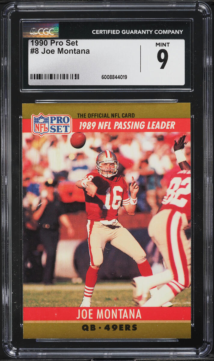 1990 Pro Set Football Joe Montana #8 CGC 9 MINT