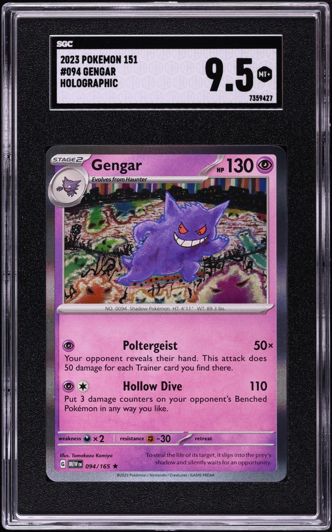 2023 Pokemon Scarlet & Violet 151 Holo Gengar #094SGC 9.5 MINT+
