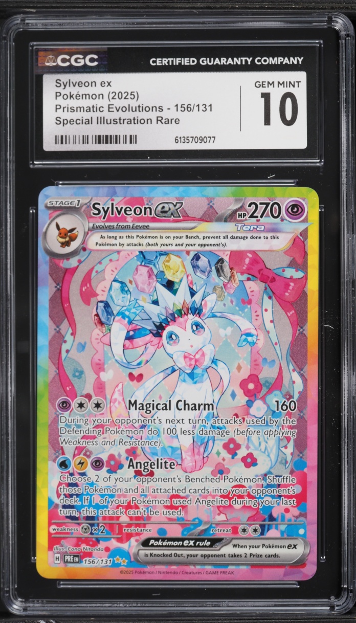 2025 Pokemon Scarlet & Violet Prismatic Evolutions SIR Sylveon ex #156 CGC 10 GEM MINT