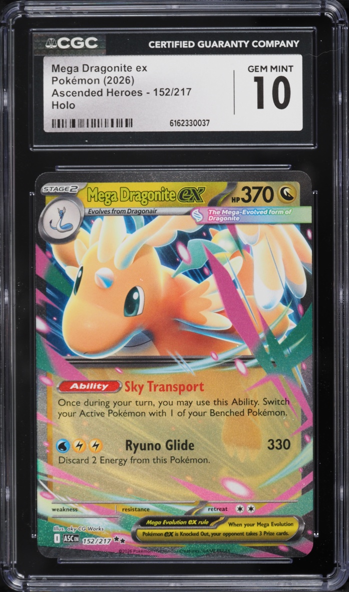 2026 Pokemon Mega Evolution Ascended Heroes Holo Mega Dragonite ex #152 CGC 10 GEM MINT