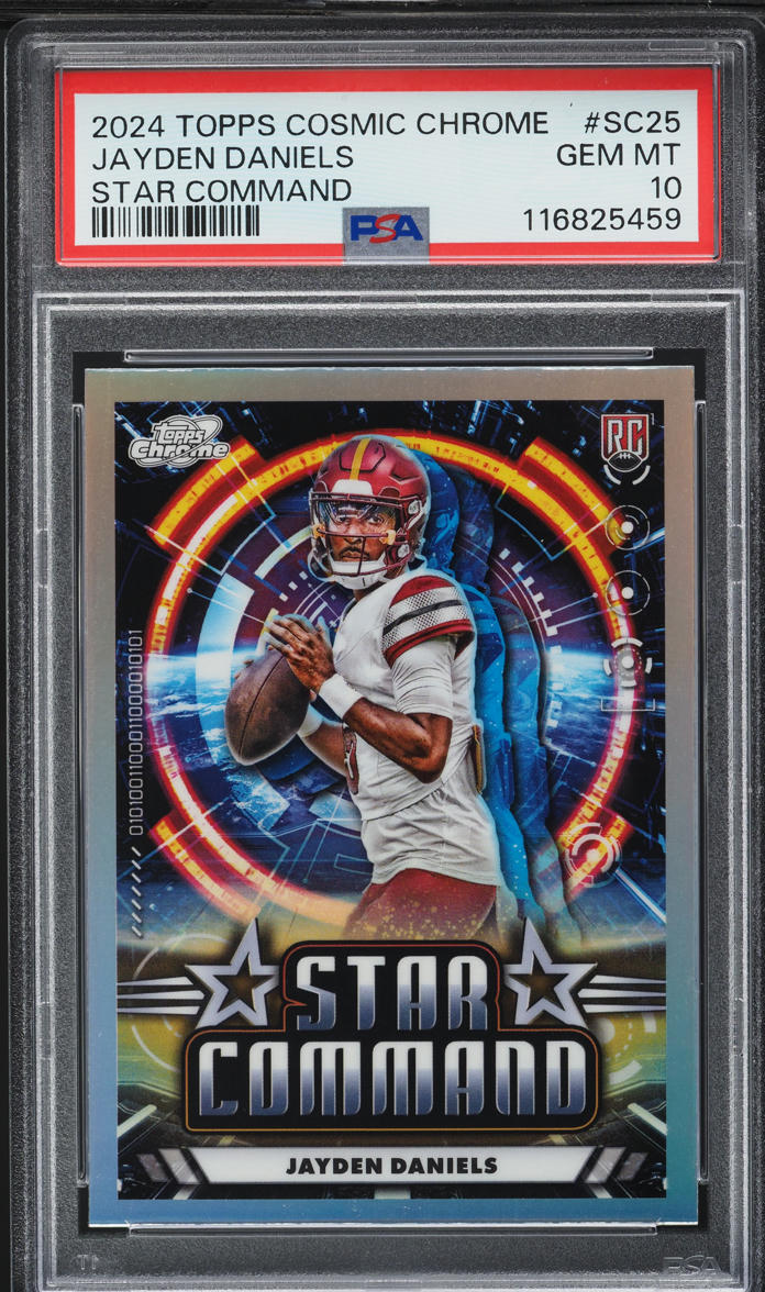 2024 Topps Chrome Cosmic Star Command Jayden Daniels ROOKIE #SC-25 PSA ...