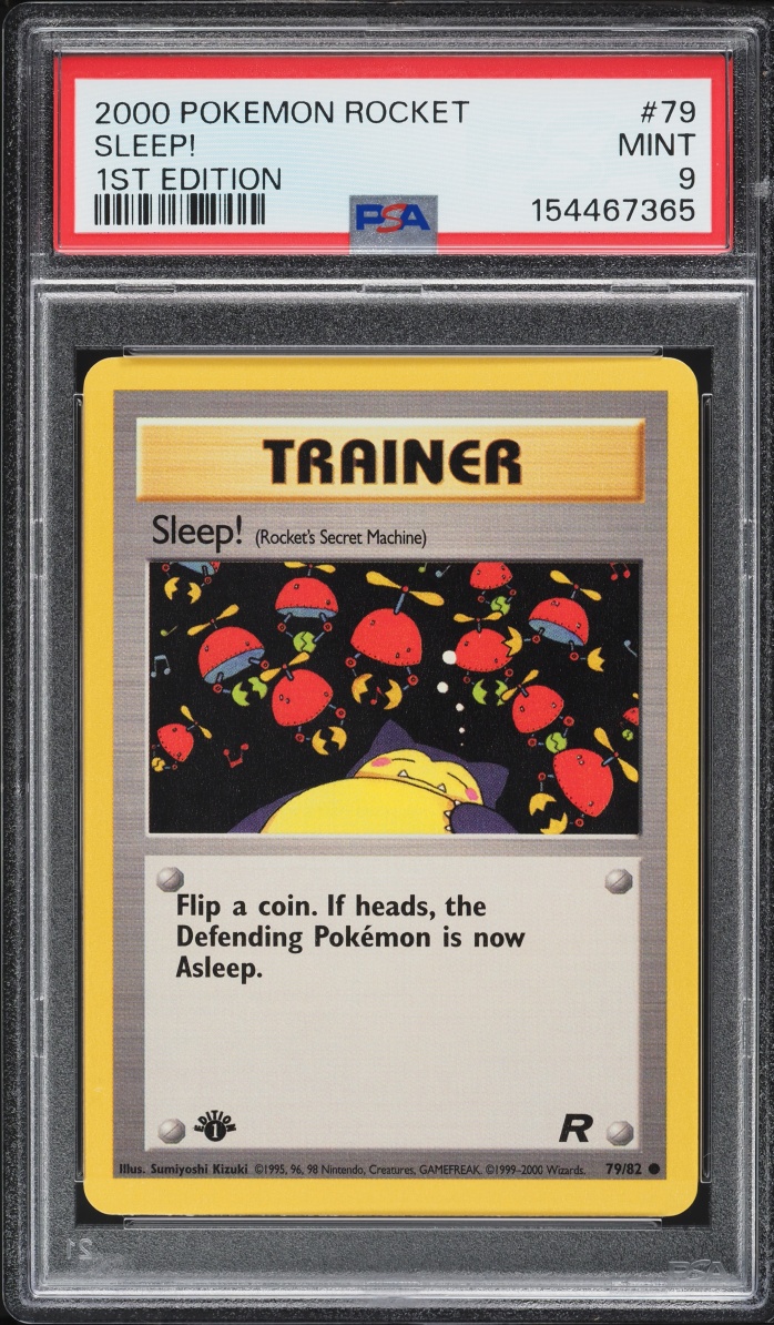 2000 Pokemon Team Rocket 1st Edition Sleep! #79 PSA 9 MINT