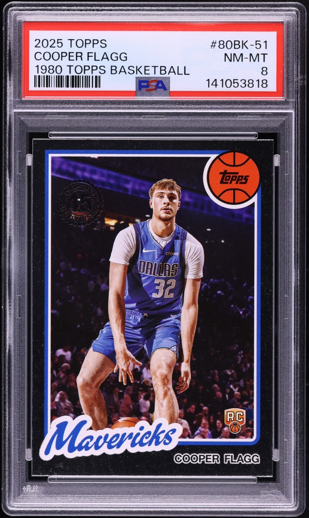 2025 Topps '80 Cooper Flagg ROOKIE #80BK-51 PSA 8 NM-MT