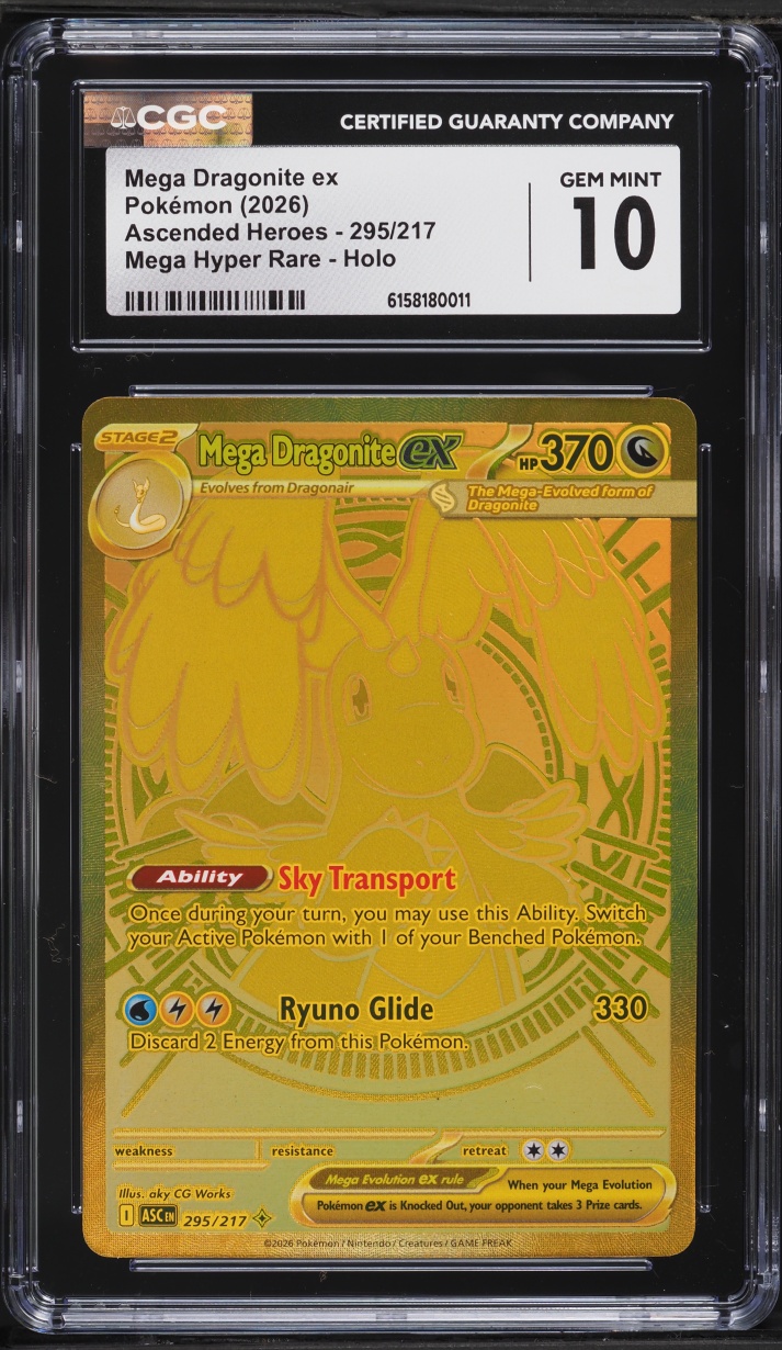 2026 Pokemon Mega Evolution Ascended Heroes MHR Mega Dragonite ex #295 CGC 10 GEM MINT