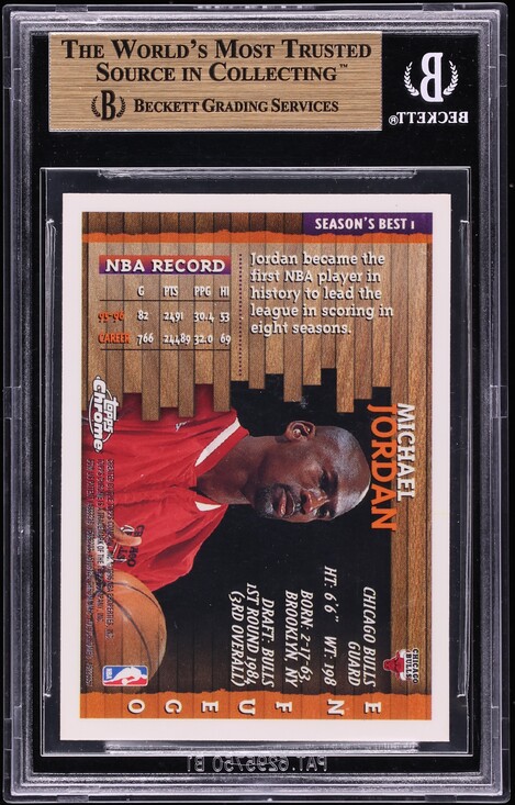1996 Topps Chrome Season's Best Michael Jordan #SB1 BGS 9.5 GEM MINT