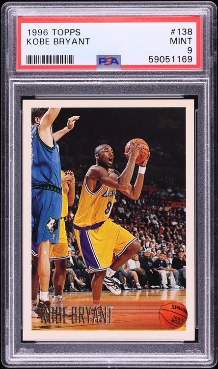 1996 Topps Basketball Kobe Bryant ROOKIE #138 PSA 9 MINT