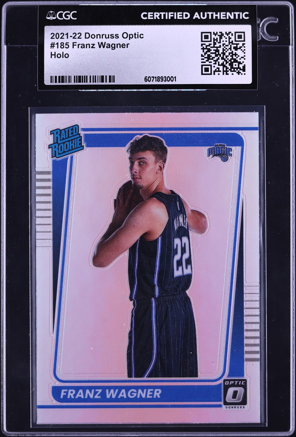 2021 Donruss Optic Holo Franz Wagner ROOKIE #185 CGC AUTH