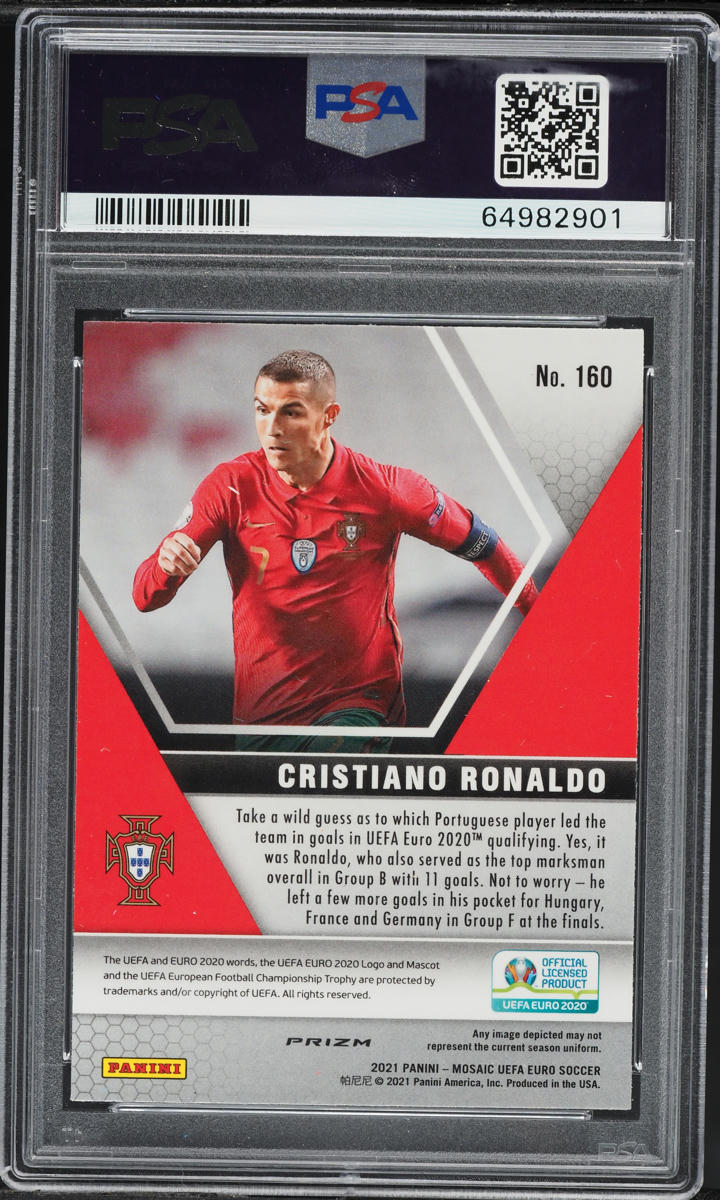 2020 Panini Mosaic UEFA Euro '20 Genesis Cristiano Ronaldo #160 PSA 10 GEM MINT