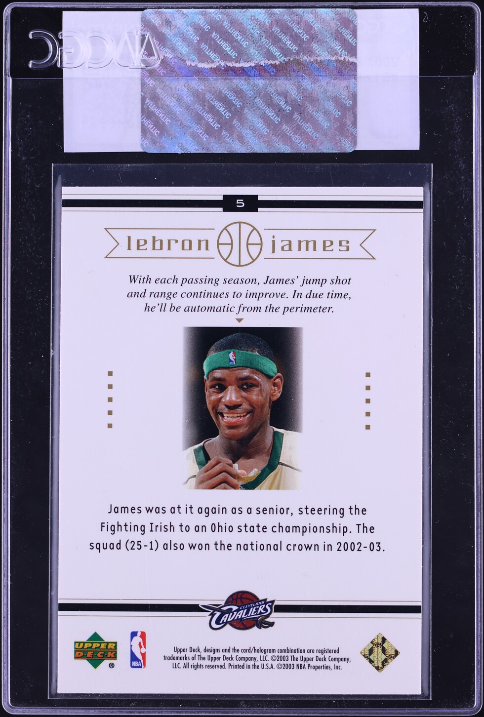 2003 Upper Deck Box Set LeBron James #5 CGC AUTH